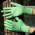 SRSAFETY cheap price free sample green pu palm coating glove
